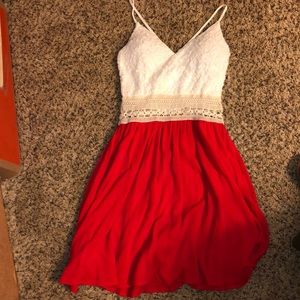 Red white and lace summer dress!